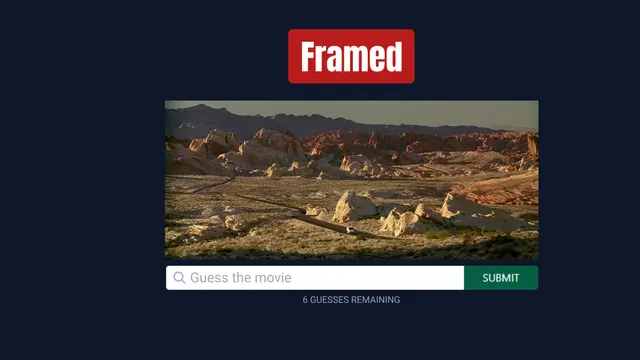 Framed share image for the daily movie guessing game